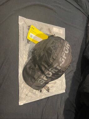 Hoooyi Black Men's Sport Cap with Reflective Print